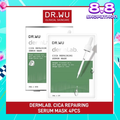 DR. WU Dermlab Cica Repairing Serum Mask (Suitable for Sensitive Skin + Deeply Soothes & Calms Skin) 4s