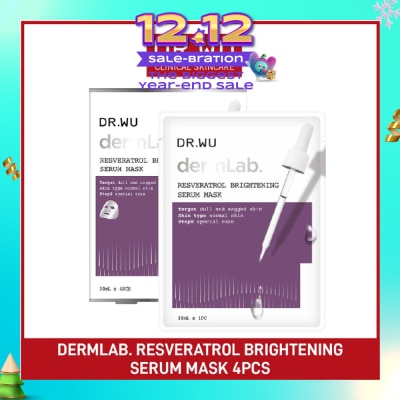 DR. WU Dermlab Resveratrol Brightening Serum Mask (For More Supple + Elastic + Firm + Bright Skin) 4s