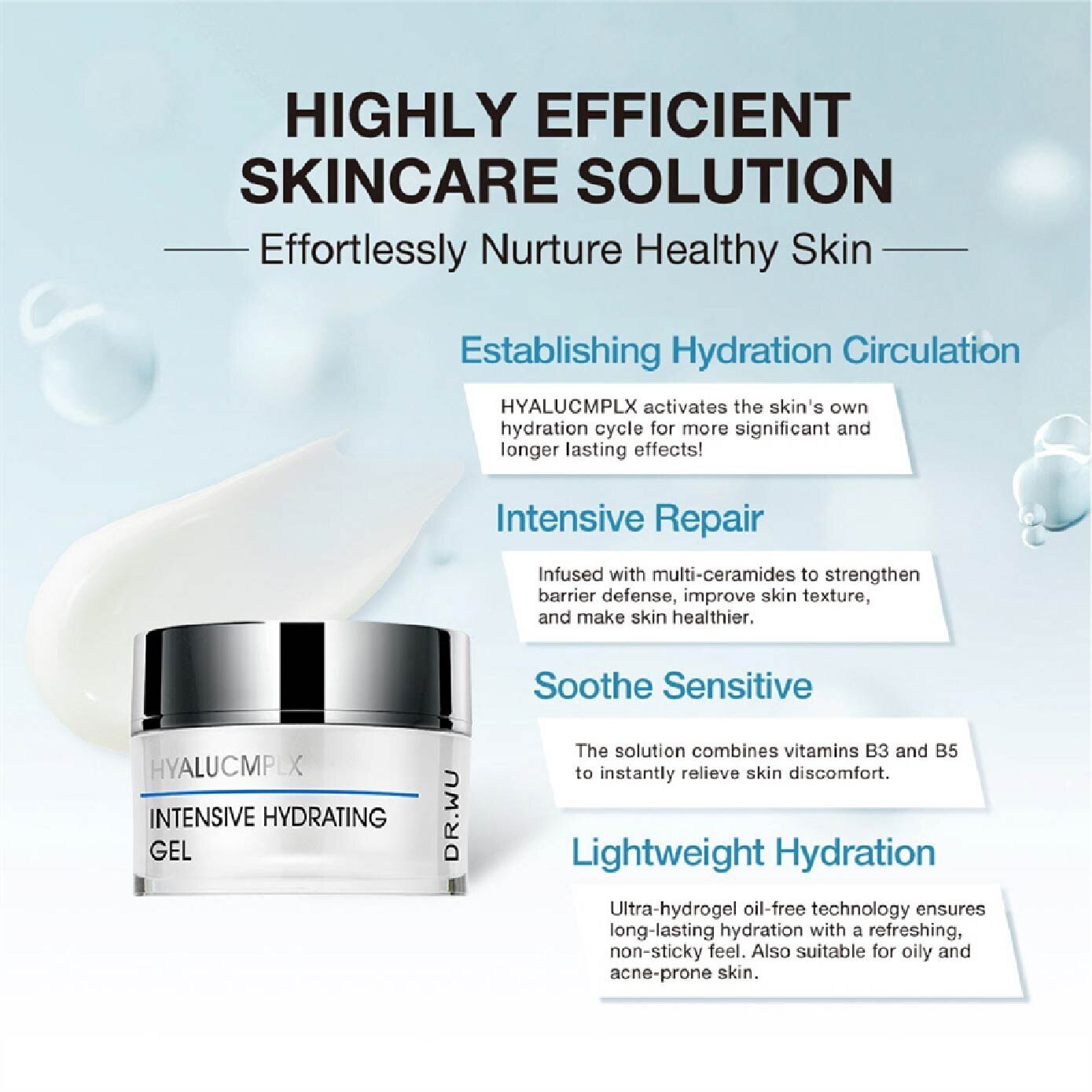 DR. WU 6th-Generation Hyalucmplx Intensive Hydrating Gel (For