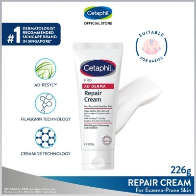 CETAPHIL - PRO AD Derma Repair Cream (For Dry + Itchy Sensitive Skin) 227g