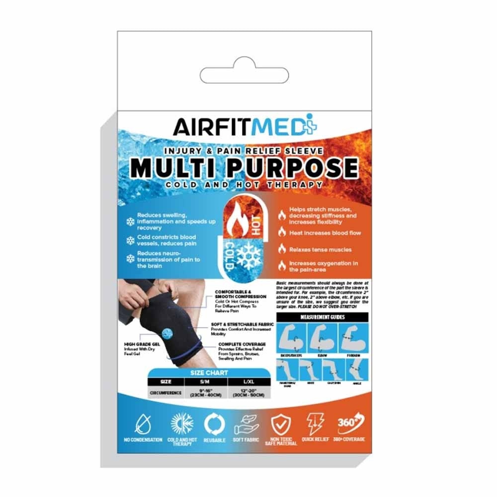Cold & Hot Therapy Multi Purpose Injury & Pain Relief Sleeve S/M 1s