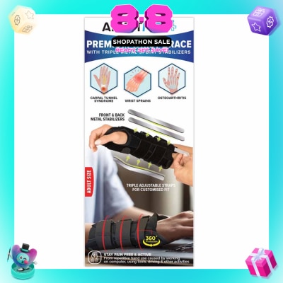 AF MEDI - Premium Wrist Brace With Triple Metal Splint Stabilizer (Adult Size) 1s