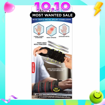 AF MEDI Premium Wrist Brace With Triple Metal Splint Stabilizer (Adult Size) 1s image