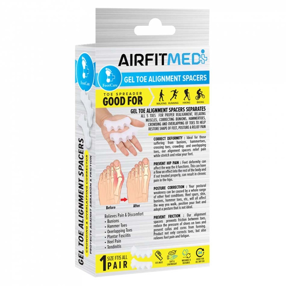 Gel Toe Alignment Spacers Crowding & Overlapping Corrector Pair 1s