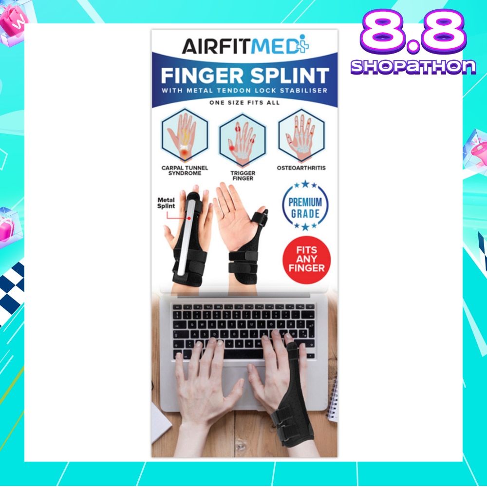 Finger Splint With Metal Tendon Lock Stabiliser 1s