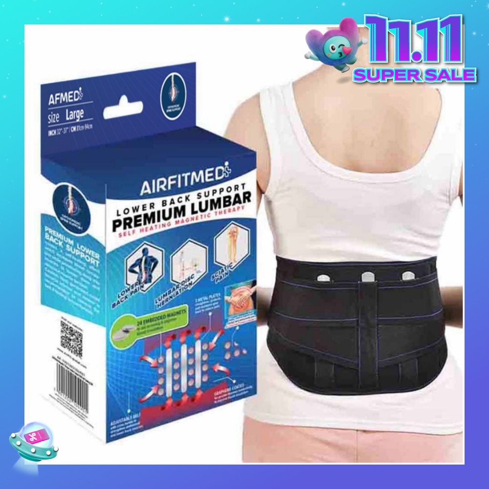 Self Heating Magnetic Therapy Lower Back Support Premium Lumbar L 1s