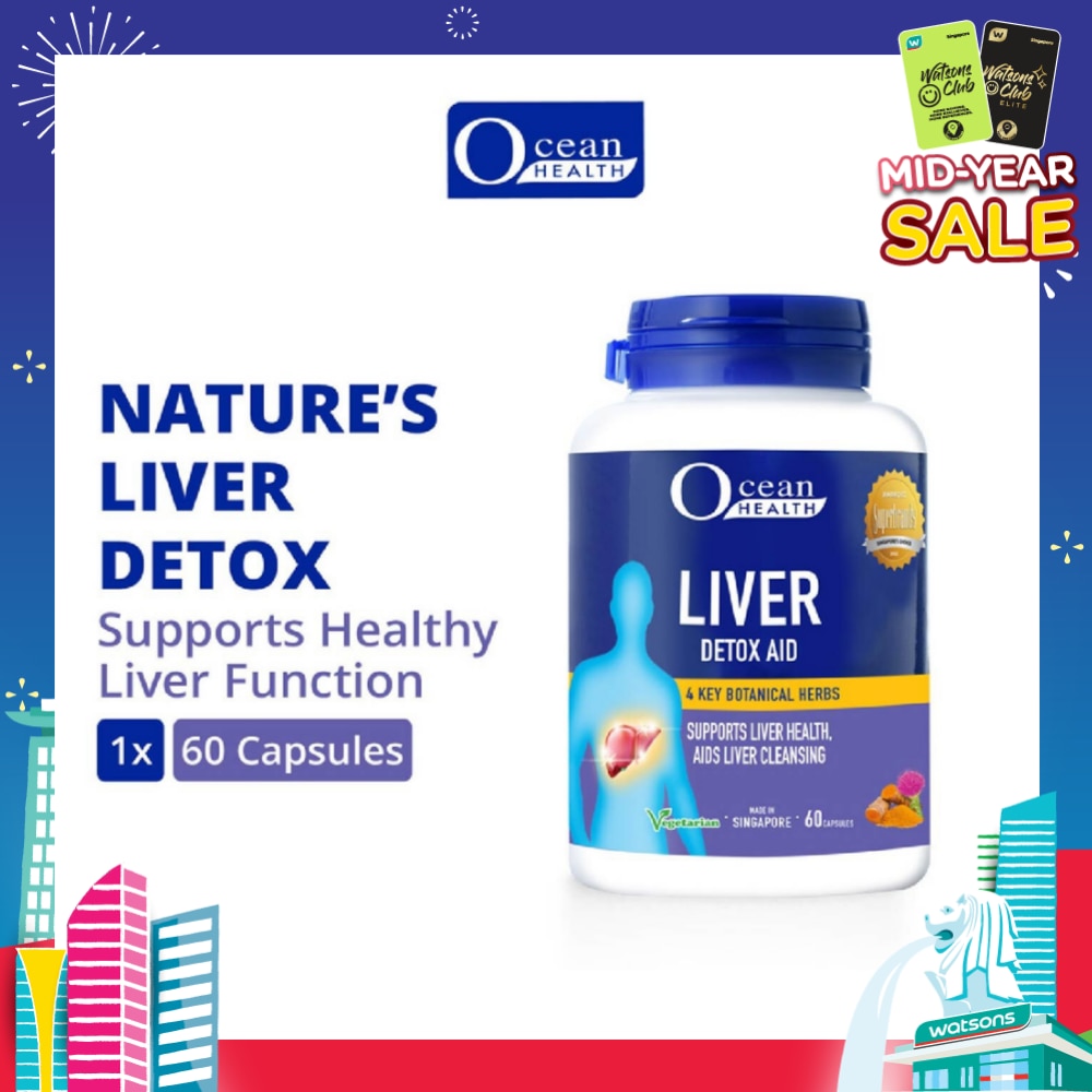 Ocean Health Liver Detox Aid <BR>Supports Liver Health, Aids Liver Cleansing 60 Cap