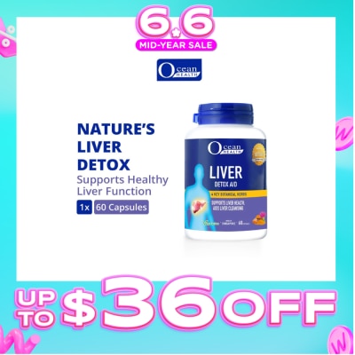OCEAN HEALTH - Ocean Health Liver Detox Aid Supports Liver Health, Aids Liver Cleansing 60 Cap