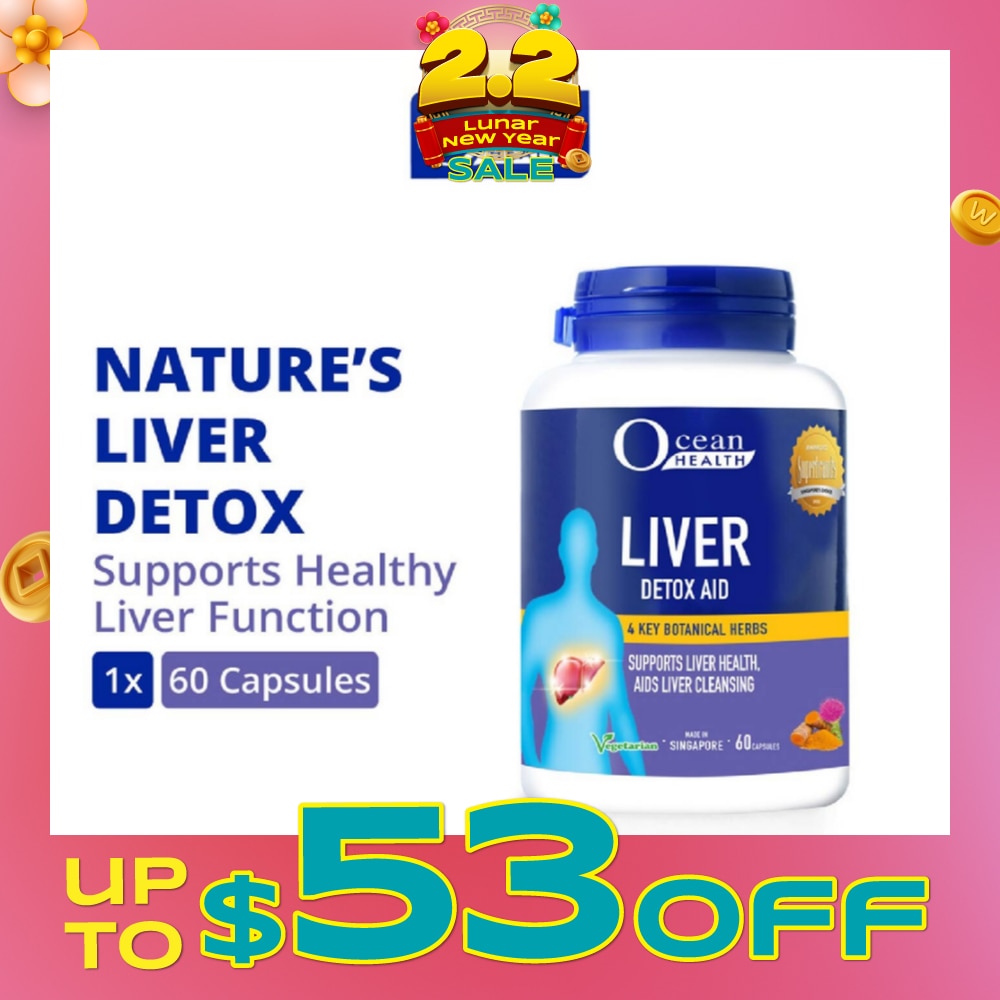 Ocean Health Liver Detox Aid <BR>Supports Liver Health, Aids Liver Cleansing 60 Cap