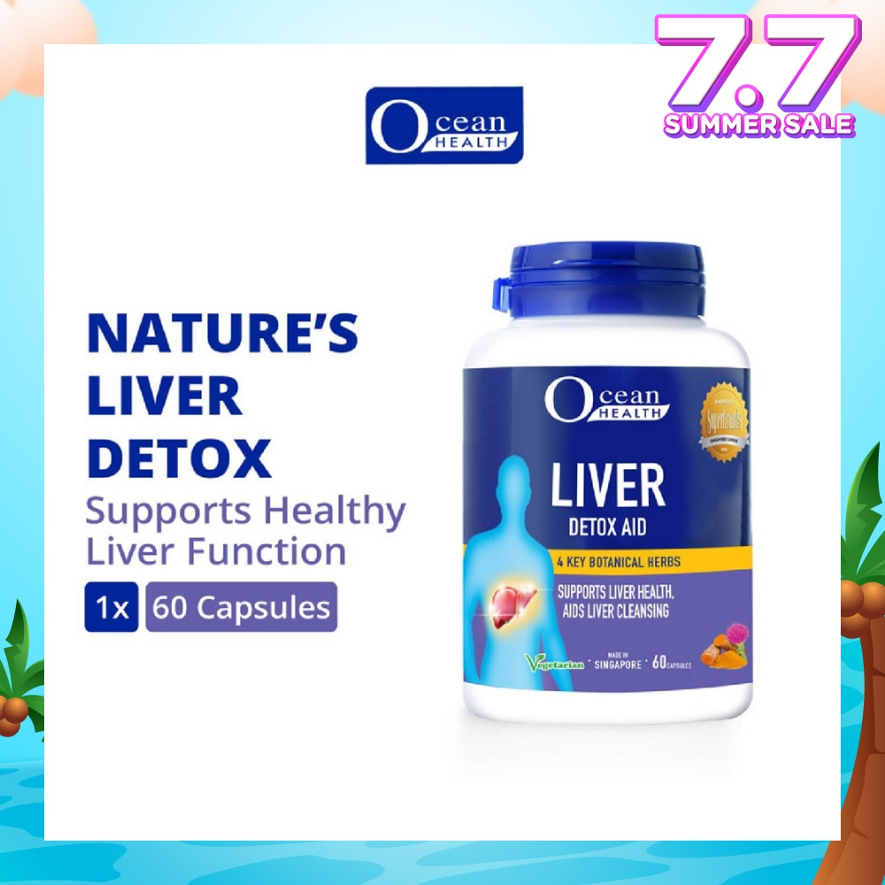 Ocean Health Liver Detox Aid <BR>Supports Liver Health, Aids Liver Cleansing 60 Cap
