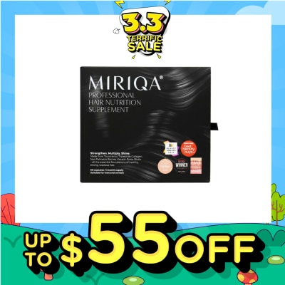 MIRIQA HAIR Professional Hair Nutrition Supplement Capsule (For Healthy + Strong + Lusicious Hair) 60s