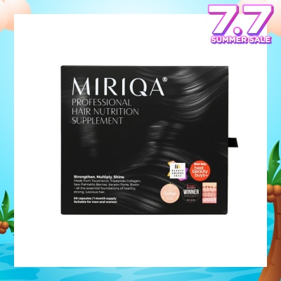 MIRIQA HAIR Professional Hair Nutrition Supplement Capsule (For Healthy + Strong + Lusicious Hair) 60s