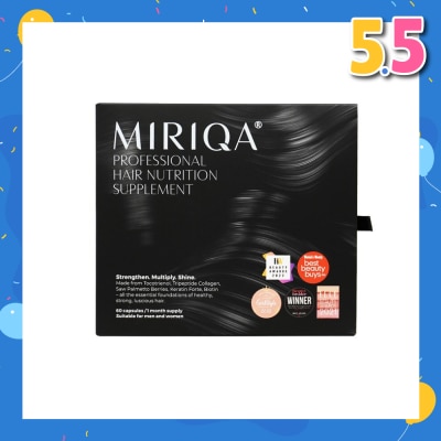 MIRIQA HAIR Professional Hair Nutrition Supplement Capsule (For Healthy + Strong + Lusicious Hair) 60s
