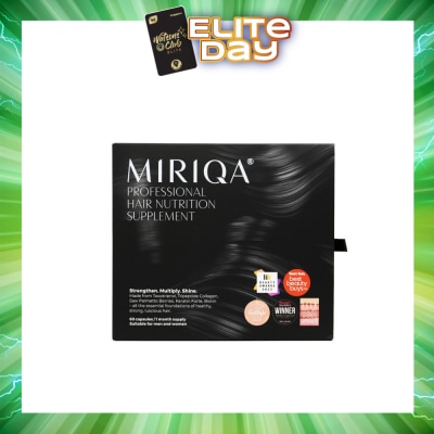 MIRIQA HAIR - Professional Hair Nutrition Supplement Capsule (For Healthy + Strong + Lusicious Hair) 60s
