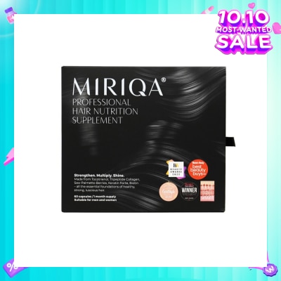 MIRIQA HAIR Professional Hair Nutrition Supplement Capsule (For Healthy + Strong + Lusicious Hair) 60s (Expiry: Jul`2026)
