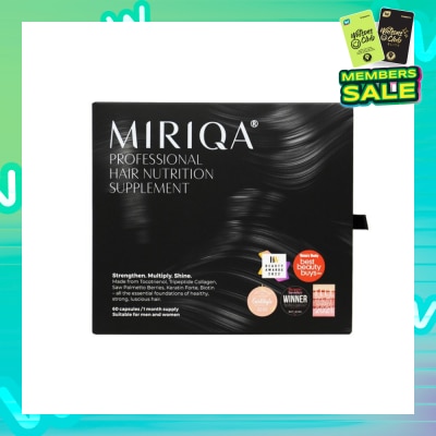 MIRIQA HAIR Professional Hair Nutrition Supplement Capsule (For Healthy + Strong + Lusicious Hair) 60s