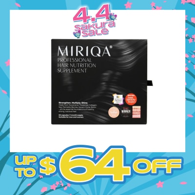 MIRIQA HAIR - Professional Hair Nutrition Supplement Capsule (For Healthy + Strong + Lusicious Hair) 60s