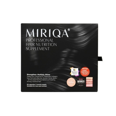 MIRIQA HAIR Professional Hair Nutrition Supplement Capsule (For Healthy + Strong + Lusicious Hair) 60s