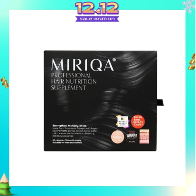MIRIQA HAIR Professional Hair Nutrition Supplement Capsule (For Healthy + Strong + Lusicious Hair) 60s (Expiry: Jul`2026)
