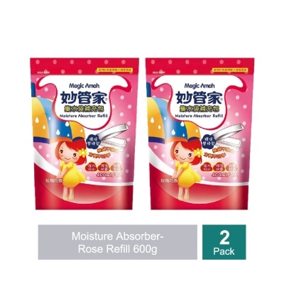 MAGIC AMAH - Rose Scented Moisture Absorber Refill Pack 600g x 2s