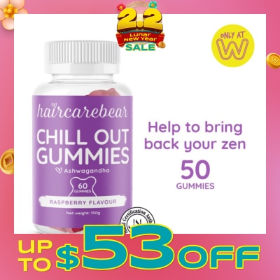 HAIRCAREBEAR Ashwagandha Gummies (Help Relax Muscles And Mind) 50s