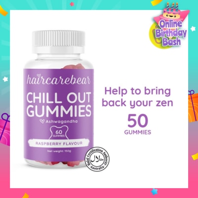 HAIRCAREBEAR Ashwagandha Gummies (Help Relax Muscles And Mind) 50s