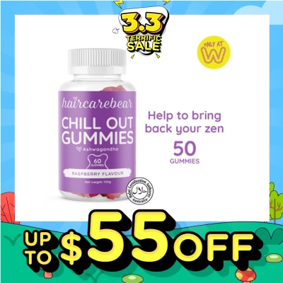 HAIRCAREBEAR Ashwagandha Gummies (Help Relax Muscles And Mind) 50s