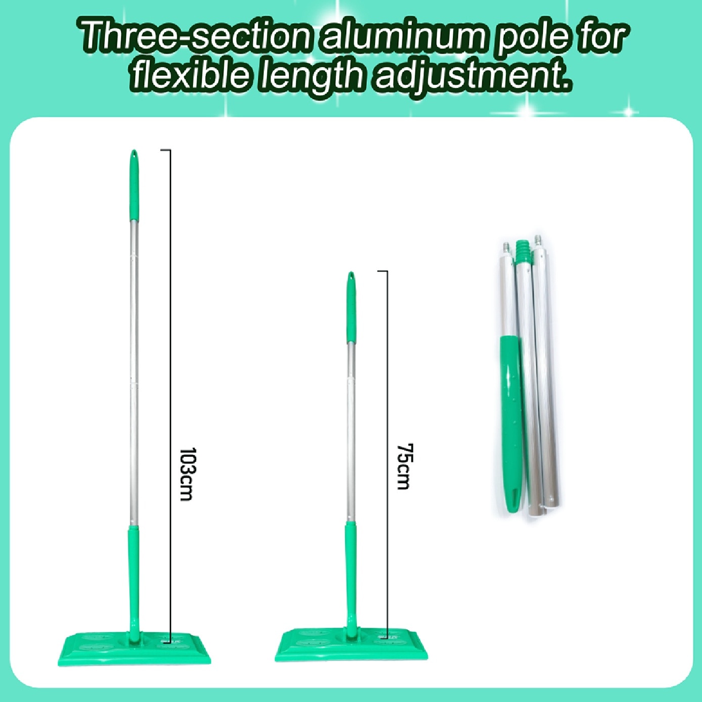 Dust Removal Flat Mop Set with Refill Sheets 10s image