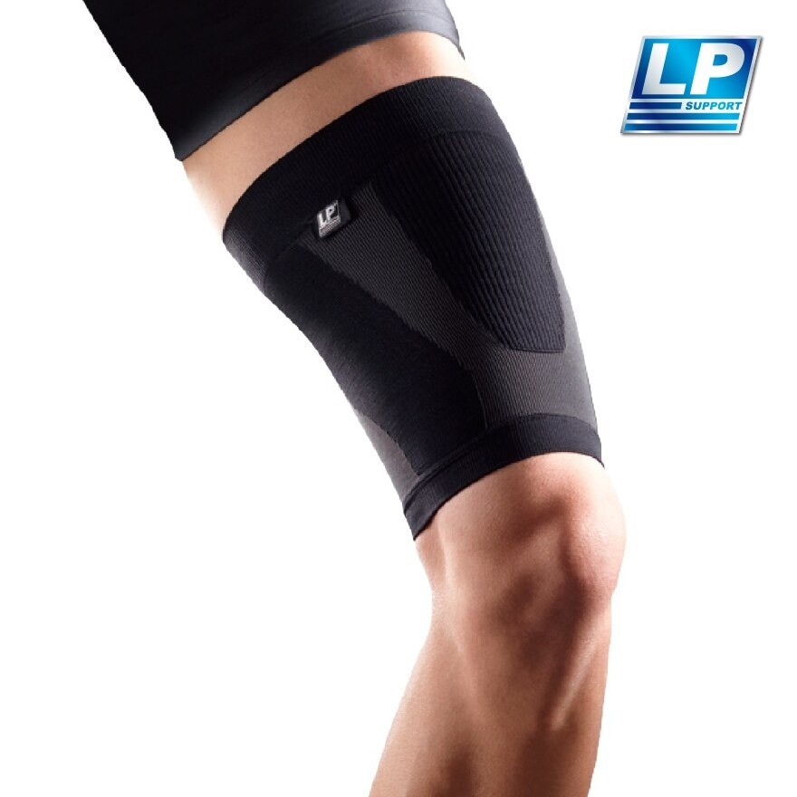 Thigh Compression Sleeve (Size L) Enhances Strength Of Thigh Muscles And Reduce The Tremors Of Muscle Contractions 1s
