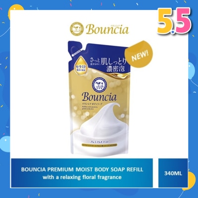BOUNCIA Body Soap Premium Moist Pump Refill 340ml