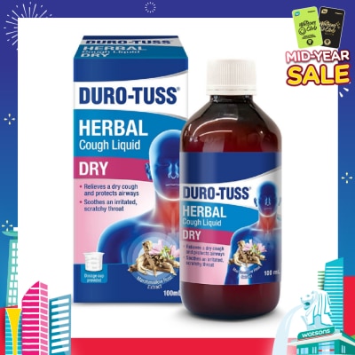 DURO-TUSS Herbal Dry Cough Liquid 100ml (Expiry: Feb`2026)