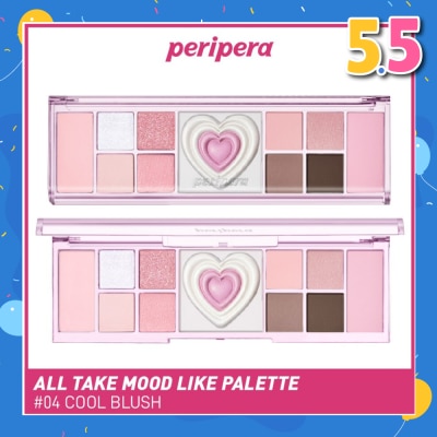 PERIPERA Night Peri All Take Mood Like Palette 04 Cool Brush (Eyeshadow, Blusher & Highlighter) 1s