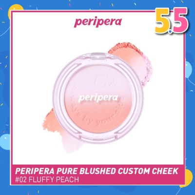 PERIPERA Pure Blushed Custom Cheeck 02 Fluffy Peach 1s