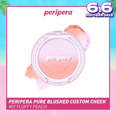PERIPERA Pure Blushed Custom Cheeck 02 Fluffy Peach 1s