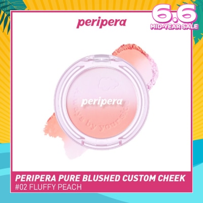 PERIPERA Pure Blushed Custom Cheeck 02 Fluffy Peach 1s