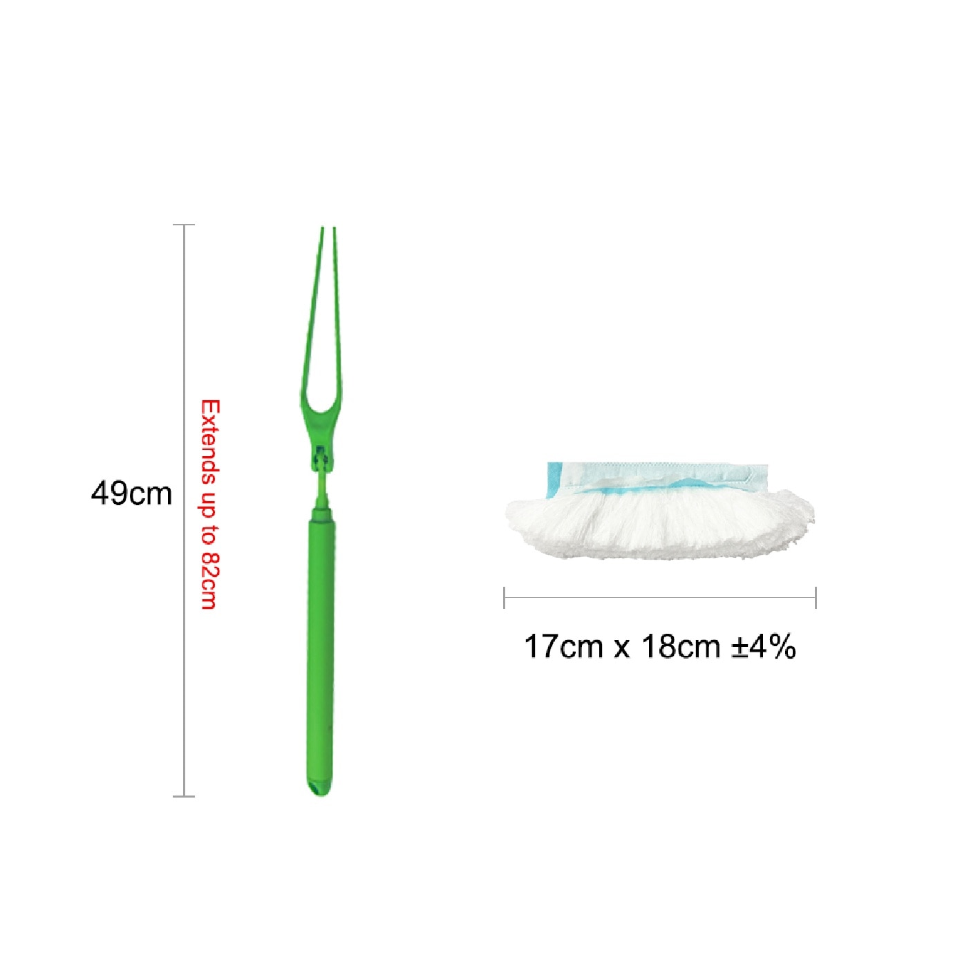 Dust Removal Long Telescopic Brush Set with Brush Sheets 3s image