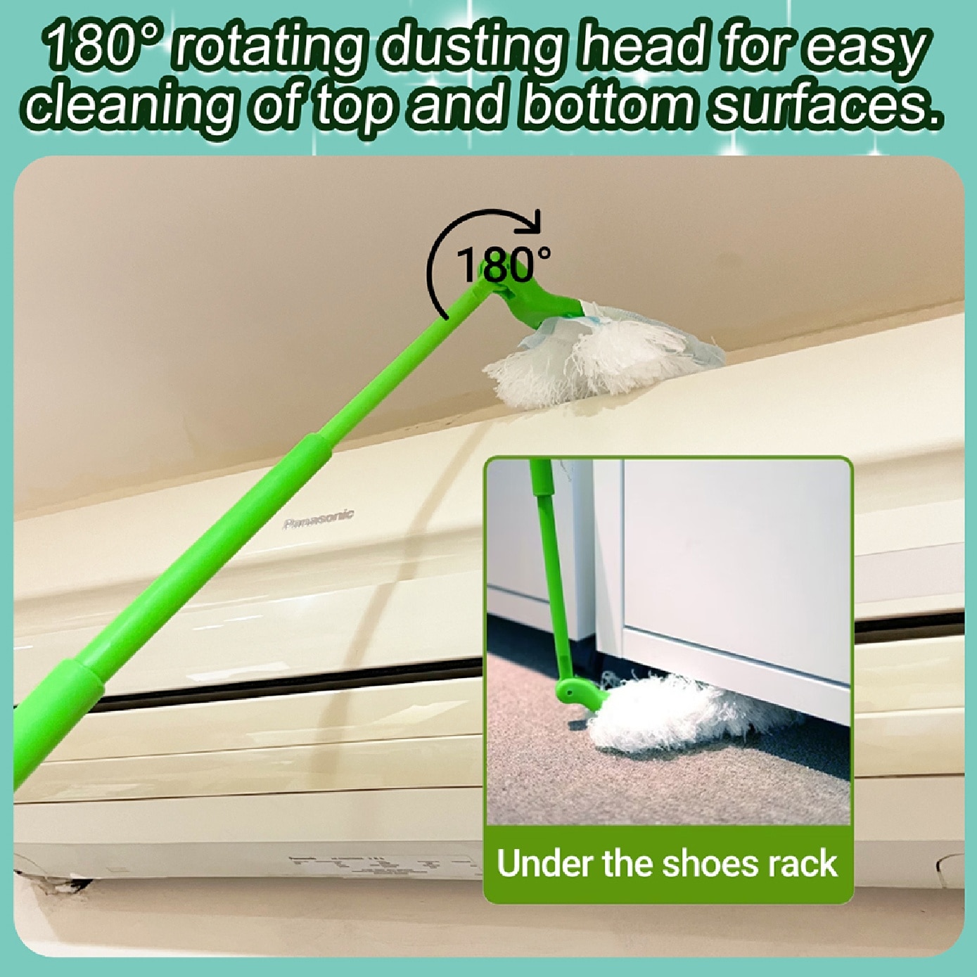 Dust Removal Long Telescopic Brush Set with Brush Sheets 3s image