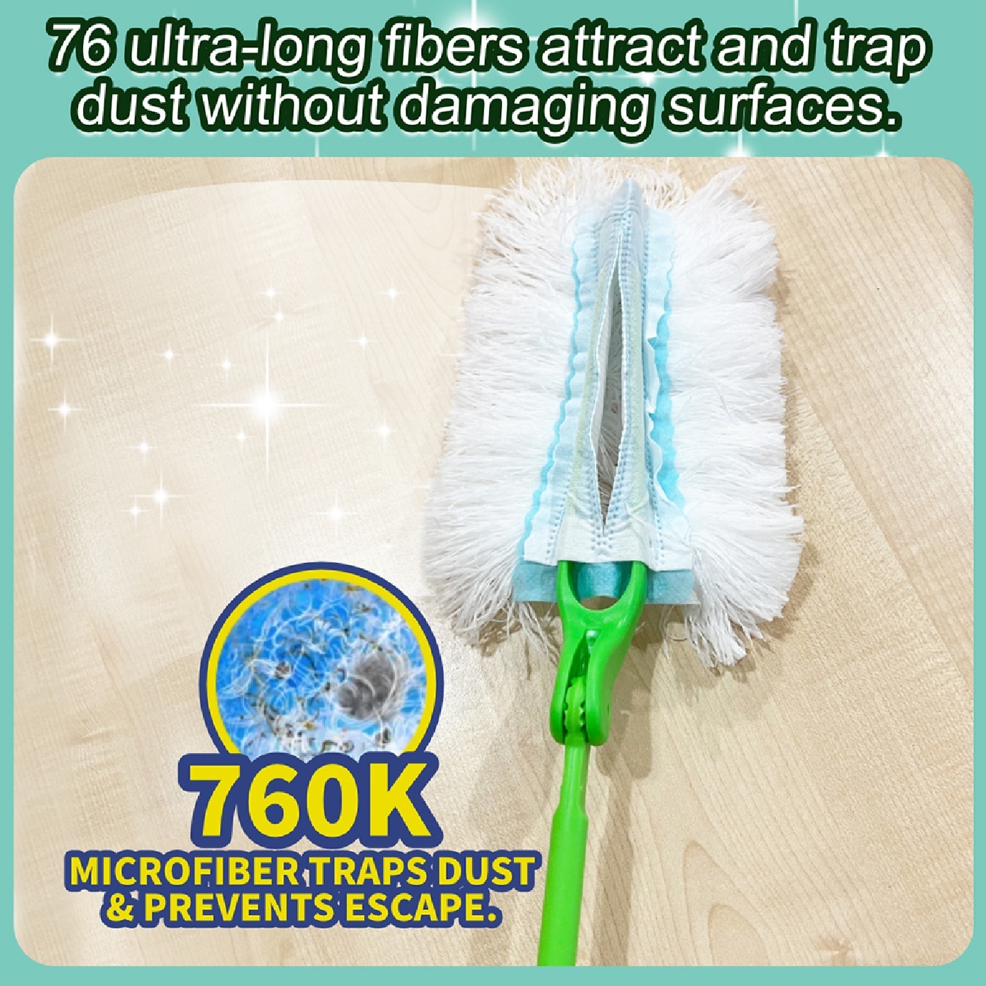 Dust Removal Long Telescopic Brush Set with Brush Sheets 3s image