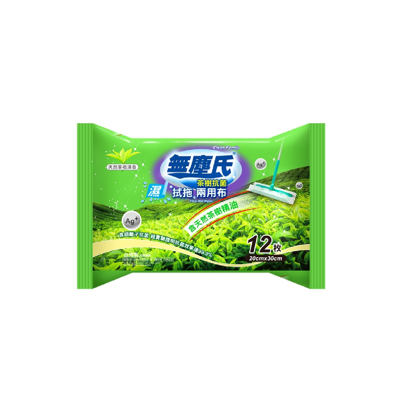 Tea Tree Wipes & Mop Cloth 12s x 3 image