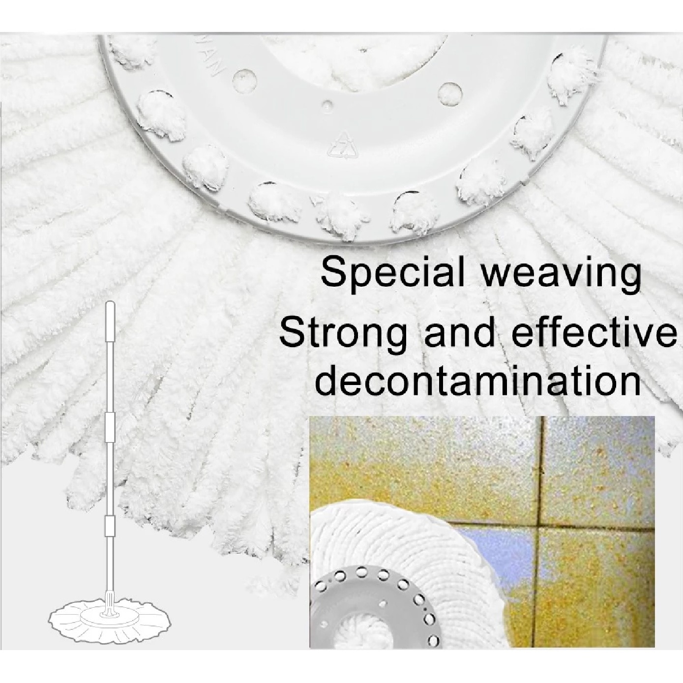 Oil Resistant Refill Mop Head 2s