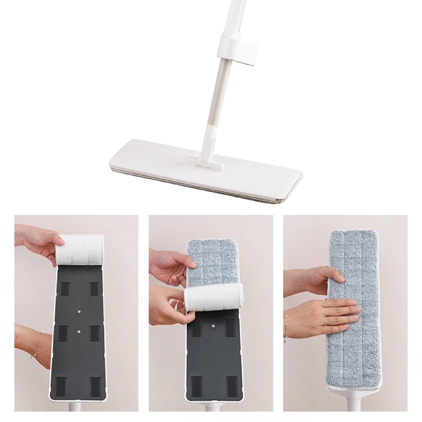 Handfree Cleaning Flat Refill Mop Pad 2s