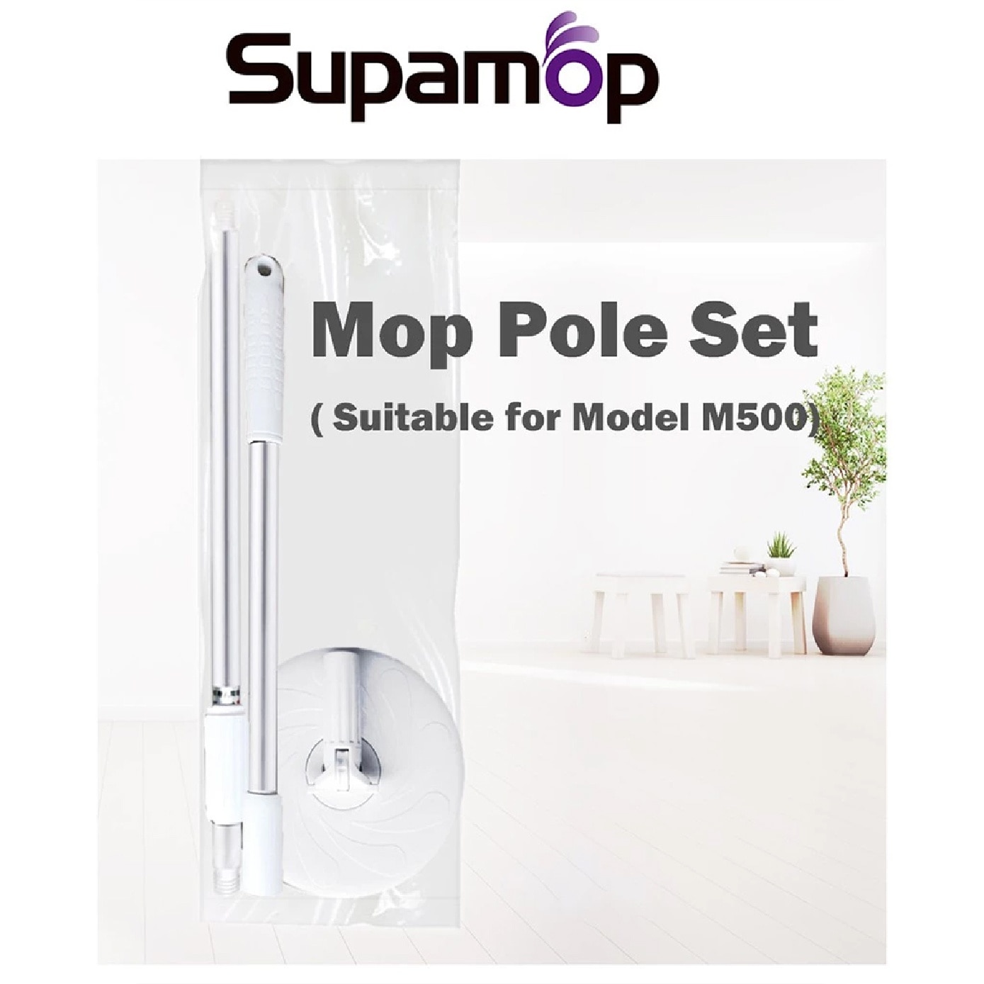 White Mop Stick Set 1s