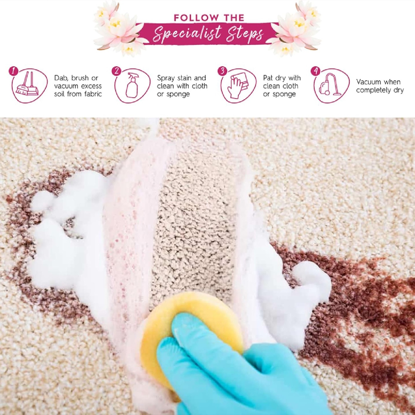 Specialist Oxy Active Foaming Carpet Stain Remover 750ml