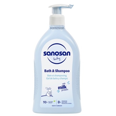 SANOSAN Bath & Shampoo (No Tears Formula + with Milk Protein) 500ml