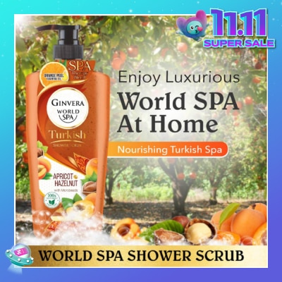 GINVERA World Spa Turkish Apricot & Hazelnut Shower Scrub 750ml