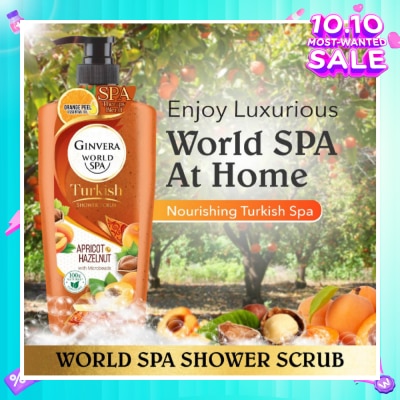 GINVERA World Spa Turkish Apricot & Hazelnut Shower Scrub 750ml