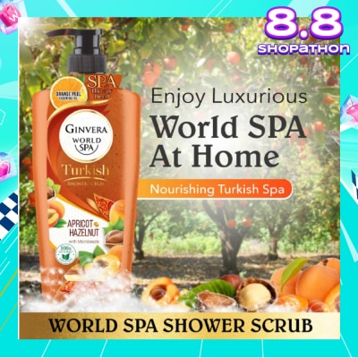 GINVERA World Spa Turkish Apricot & Hazelnut Shower Scrub 750ml