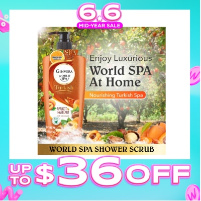 GINVERA - World Spa Turkish Apricot & Hazelnut Shower Scrub 750ml