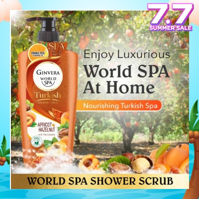GINVERA World Spa Turkish Apricot & Hazelnut Shower Scrub 750ml