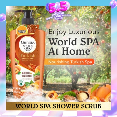 GINVERA - World Spa Turkish Apricot & Hazelnut Shower Scrub 750ml